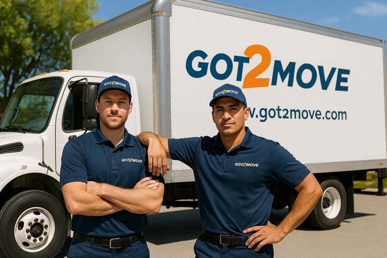 two movers from a moving company in San Mateo